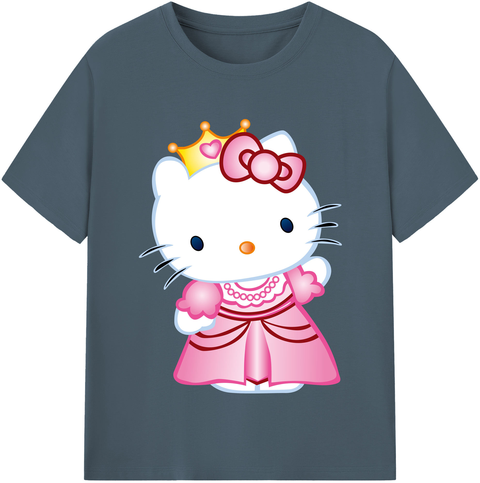 （画像用） Hello Kitty ハローキティ 綿100％半袖Tシャツ（フロントプリント）